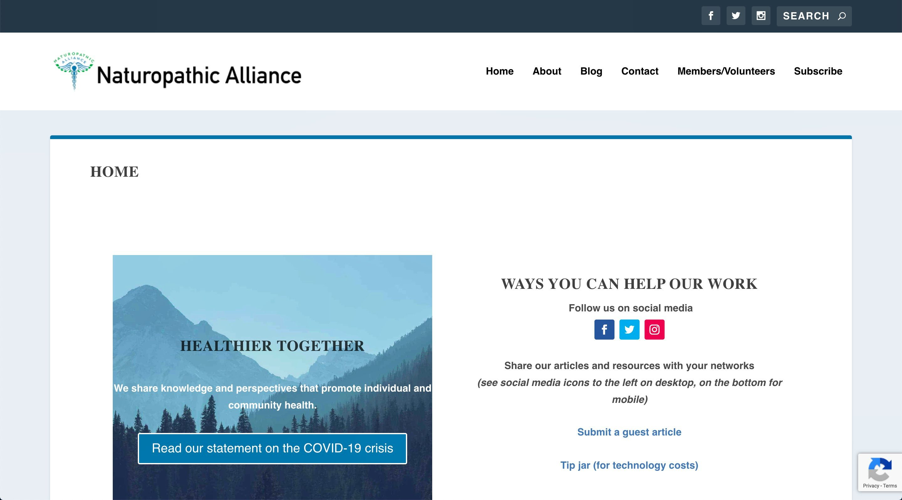 Naturopathic Alliance site